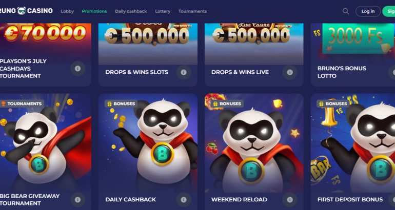 BrunoCasino – Join now and get amazing €300 Welcome Bonus