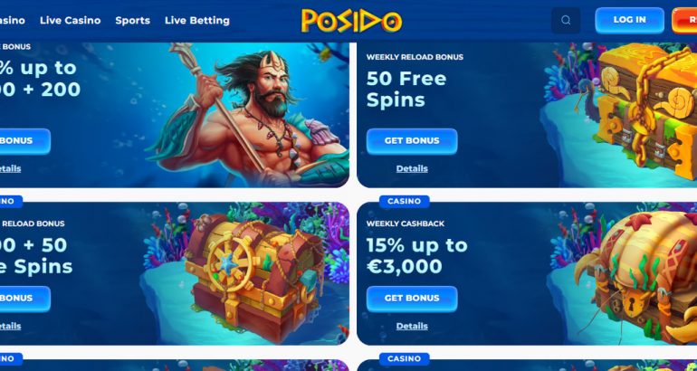 Create new account on Posido Casino and get €500 Bonus