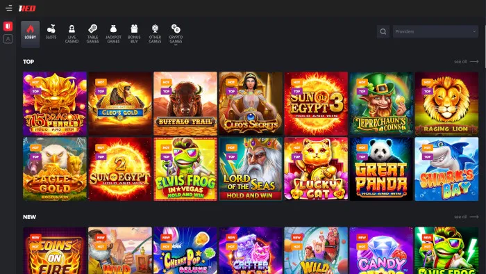 1Red Casino – Huge €6000 Welcome Bonus Package