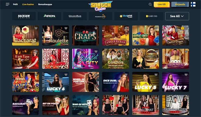 Snatch Casino giving you €6000 Welcome Bonus today